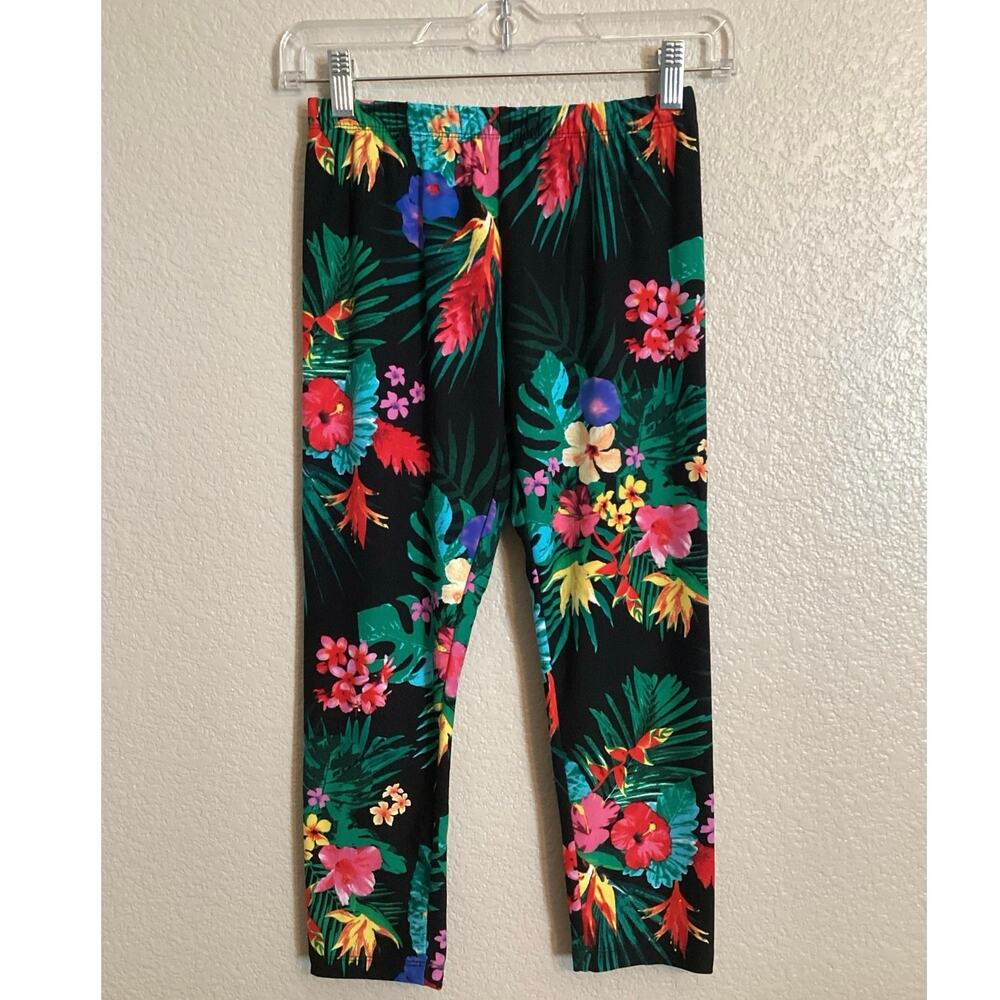 No Boundaries Tropical Floral Paradise Leggings sz M 7-9